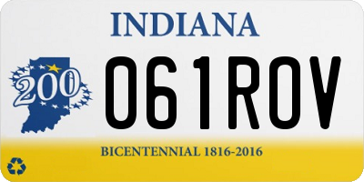 IN license plate 061ROV