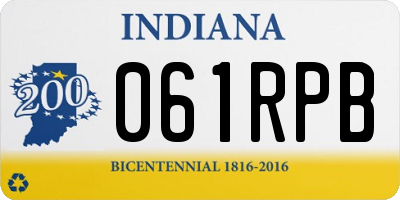 IN license plate 061RPB