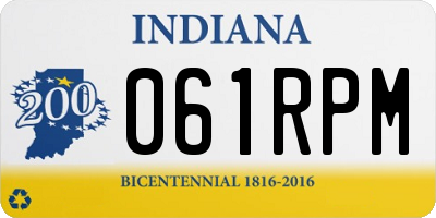 IN license plate 061RPM