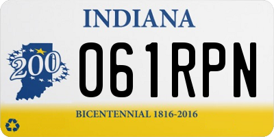 IN license plate 061RPN