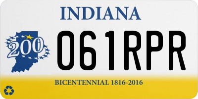 IN license plate 061RPR