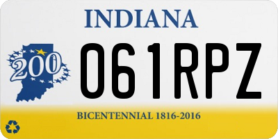 IN license plate 061RPZ