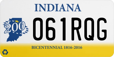 IN license plate 061RQG