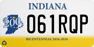 IN license plate 061RQP