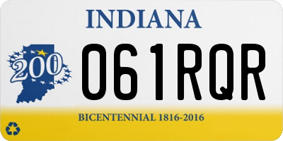 IN license plate 061RQR
