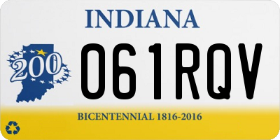 IN license plate 061RQV