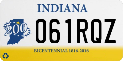 IN license plate 061RQZ