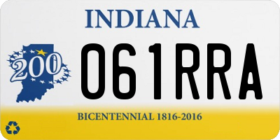 IN license plate 061RRA