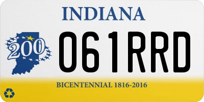 IN license plate 061RRD