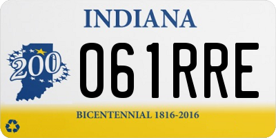 IN license plate 061RRE
