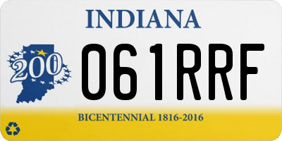 IN license plate 061RRF