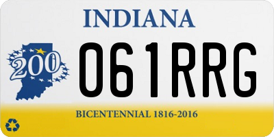 IN license plate 061RRG