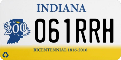 IN license plate 061RRH