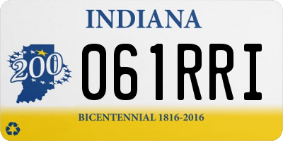 IN license plate 061RRI