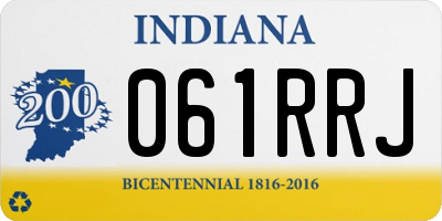 IN license plate 061RRJ
