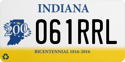 IN license plate 061RRL