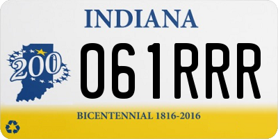 IN license plate 061RRR