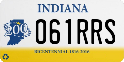 IN license plate 061RRS