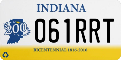 IN license plate 061RRT