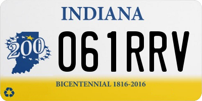IN license plate 061RRV