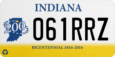 IN license plate 061RRZ