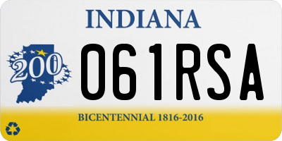 IN license plate 061RSA