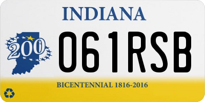 IN license plate 061RSB