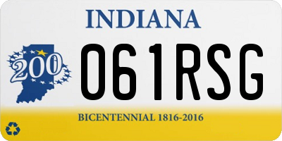 IN license plate 061RSG
