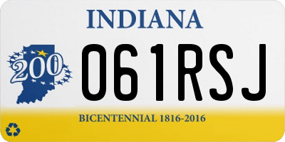 IN license plate 061RSJ