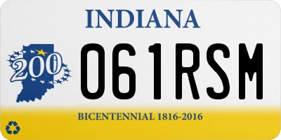IN license plate 061RSM