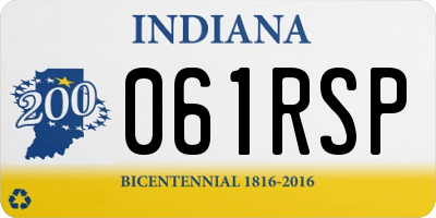 IN license plate 061RSP