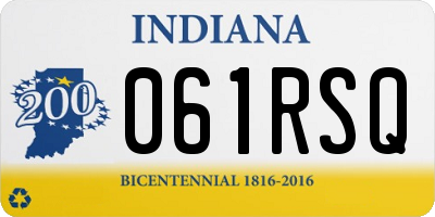 IN license plate 061RSQ