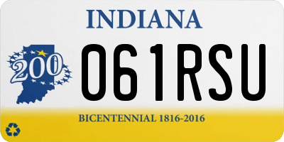 IN license plate 061RSU