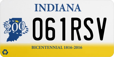 IN license plate 061RSV