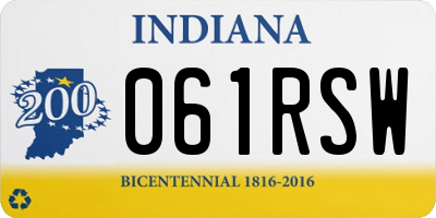 IN license plate 061RSW