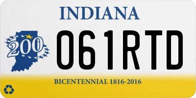 IN license plate 061RTD