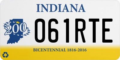 IN license plate 061RTE