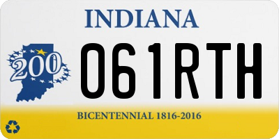 IN license plate 061RTH