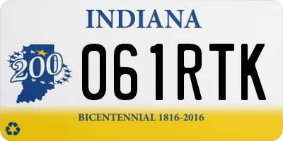 IN license plate 061RTK