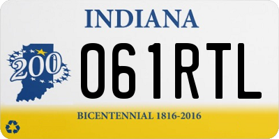 IN license plate 061RTL