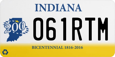 IN license plate 061RTM