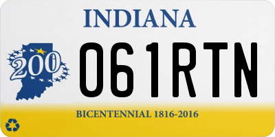 IN license plate 061RTN