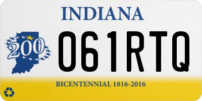 IN license plate 061RTQ