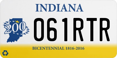 IN license plate 061RTR