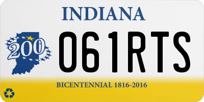 IN license plate 061RTS