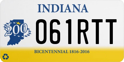 IN license plate 061RTT