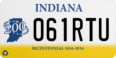 IN license plate 061RTU