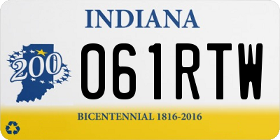IN license plate 061RTW