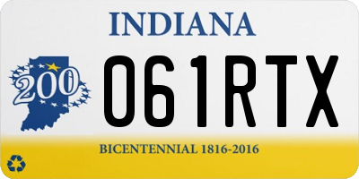 IN license plate 061RTX