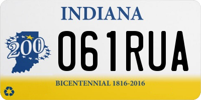 IN license plate 061RUA